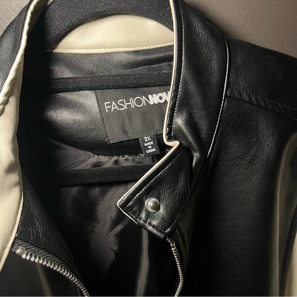 Fashion Nova Faux Leather Star Jacket - Picture 2 of 4
